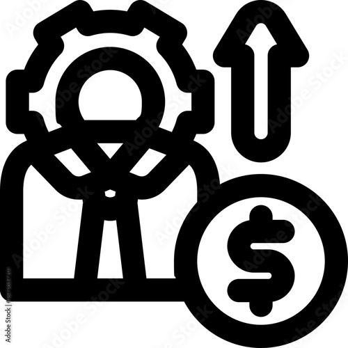 management line icon. Clean and minimalist vector icon for websites, mobile apps, presentations, and logos. Fully scalable and customizable for any project.