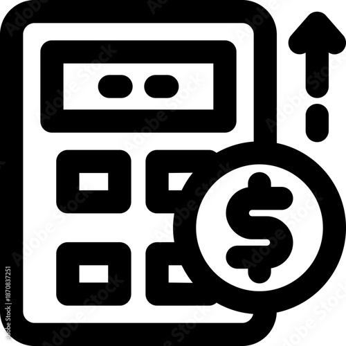 cost line icon. Clean and minimalist vector icon for websites, mobile apps, presentations, and logos. Fully scalable and customizable for any project.