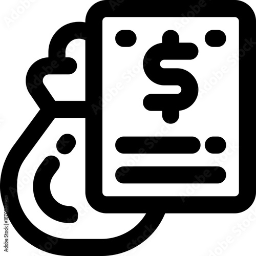 loan line icon. Clean and minimalist vector icon for websites, mobile apps, presentations, and logos. Fully scalable and customizable for any project.