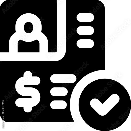 applicant glyph icon. Strong and solid vector icon for websites, mobile interfaces, presentations, and visual branding. High quality and easy to edit.