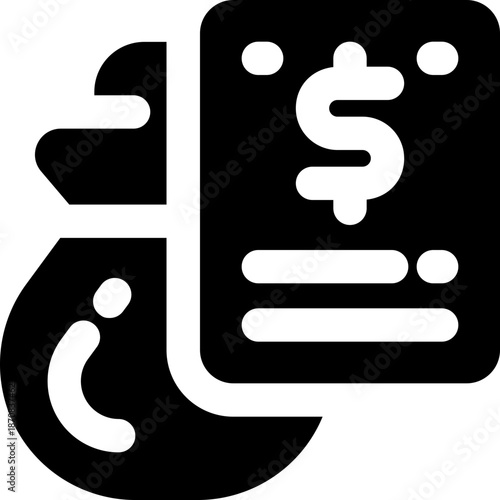 loan glyph icon. Strong and solid vector icon for websites, mobile interfaces, presentations, and visual branding. High quality and easy to edit.