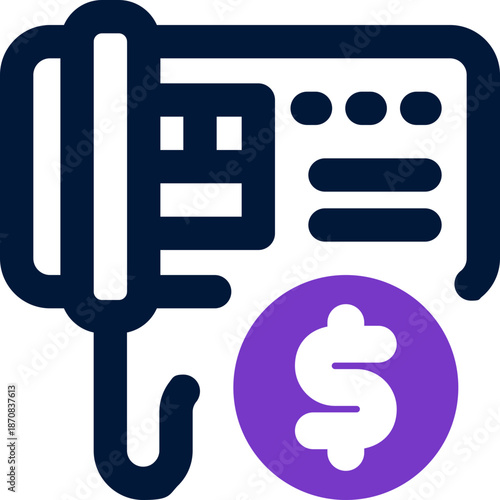 debt duotone icon. Sleek and modern vector icon for websites, mobile apps, marketing materials, and corporate design. Fully scalable and ready to use.