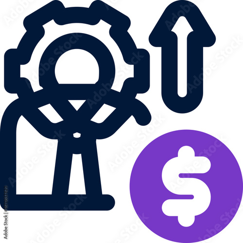 management duotone icon. Sleek and modern vector icon for websites, mobile apps, marketing materials, and corporate design. Fully scalable and ready to use.