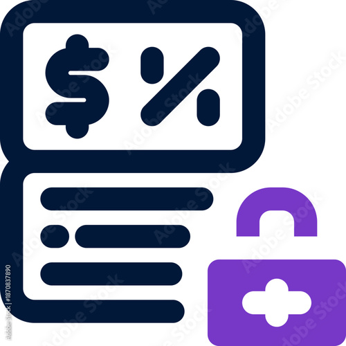 fixed interest rate duotone icon. Sleek and modern vector icon for websites, mobile apps, marketing materials, and corporate design. Fully scalable and ready to use.