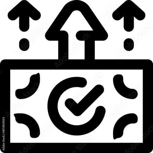 profit line icon. Clean and minimalist vector icon for websites, mobile apps, presentations, and logos. Fully scalable and customizable for any project.