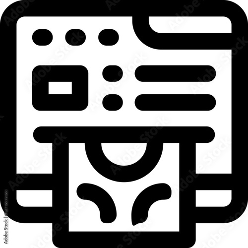 website line icon. Clean and minimalist vector icon for websites, mobile apps, presentations, and logos. Fully scalable and customizable for any project.