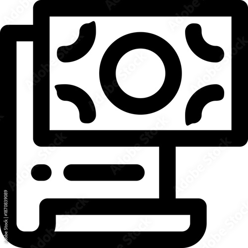 contract line icon. Clean and minimalist vector icon for websites, mobile apps, presentations, and logos. Fully scalable and customizable for any project.