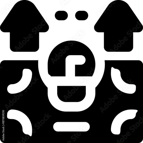 idea glyph icon. Strong and solid vector icon for websites, mobile interfaces, presentations, and visual branding. High quality and easy to edit.