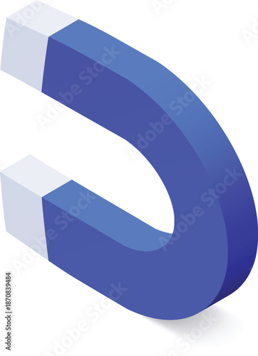 3d icon of  magnet symbol for attraction and marketing