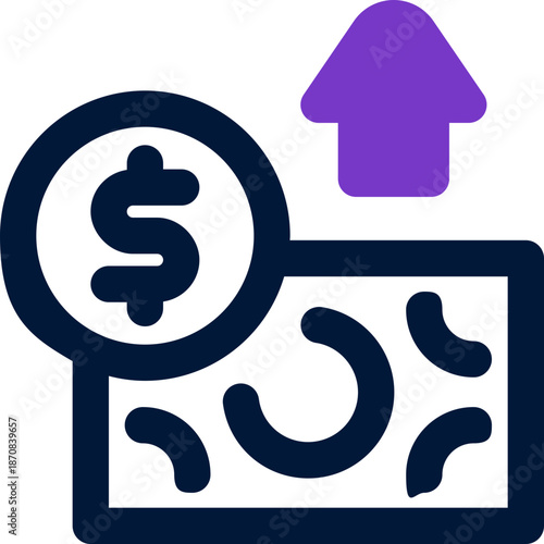 cost duotone icon. Sleek and modern vector icon for websites, mobile apps, marketing materials, and corporate design. Fully scalable and ready to use.