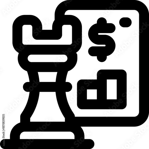 strategy line icon. Clean and minimalist vector icon for websites, mobile apps, presentations, and logos. Fully scalable and customizable for any project.