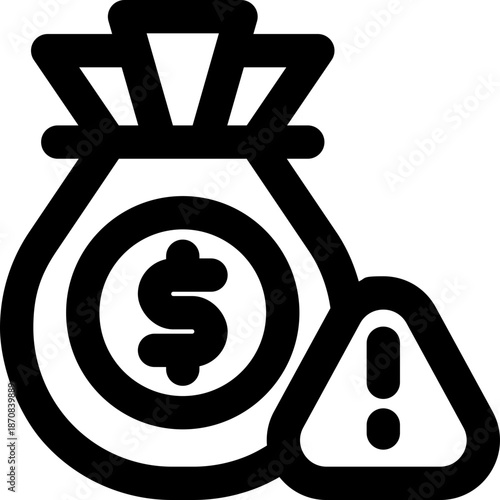 risk line icon. Clean and minimalist vector icon for websites, mobile apps, presentations, and logos. Fully scalable and customizable for any project.