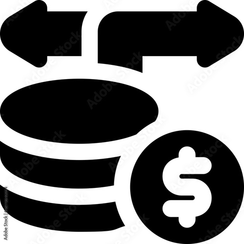 financial guide glyph icon. Strong and solid vector icon for websites, mobile interfaces, presentations, and visual branding. High quality and easy to edit.