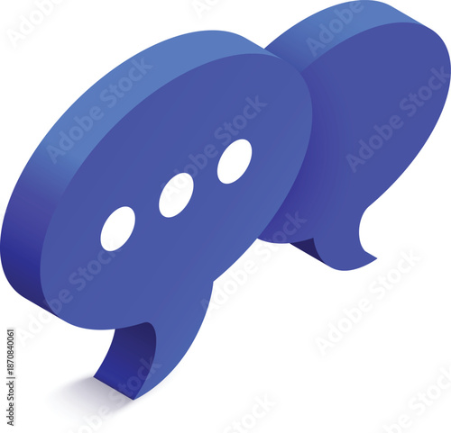 3d icon of messaging chat bubbles icon