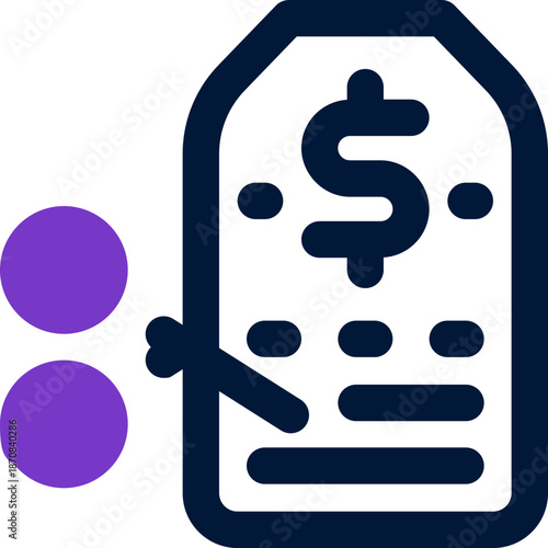 price cut duotone icon. Sleek and modern vector icon for websites, mobile apps, marketing materials, and corporate design. Fully scalable and ready to use.