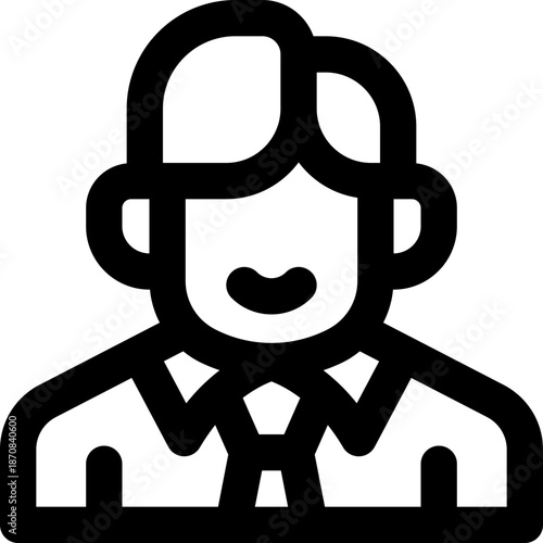 employee line icon. Clean and minimalist vector icon for websites, mobile apps, presentations, and logos. Fully scalable and customizable for any project.