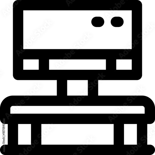 workspace line icon. Clean and minimalist vector icon for websites, mobile apps, presentations, and logos. Fully scalable and customizable for any project.