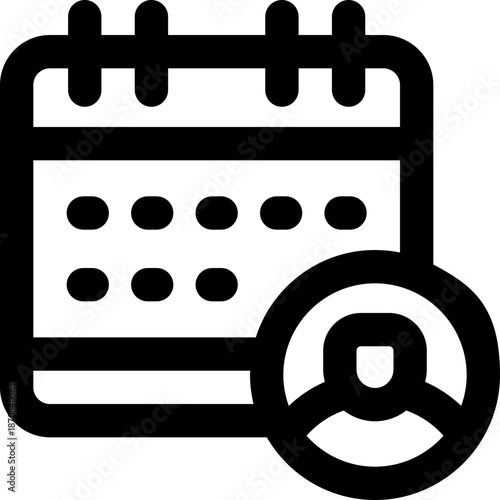 schedule line icon. Clean and minimalist vector icon for websites, mobile apps, presentations, and logos. Fully scalable and customizable for any project.