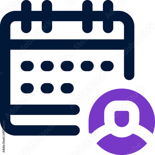 schedule duotone icon. Sleek and modern vector icon for websites, mobile apps, marketing materials, and corporate design. Fully scalable and ready to use.