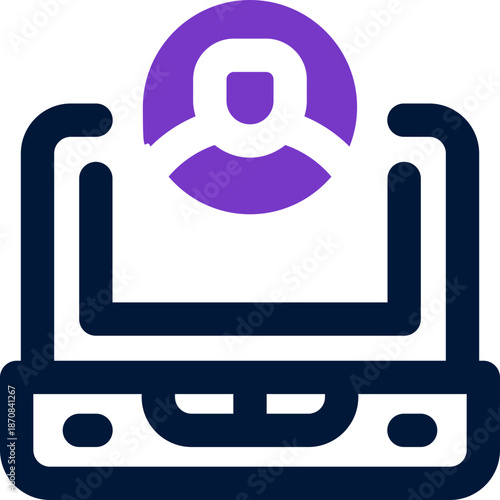 laptop duotone icon. Sleek and modern vector icon for websites, mobile apps, marketing materials, and corporate design. Fully scalable and ready to use.