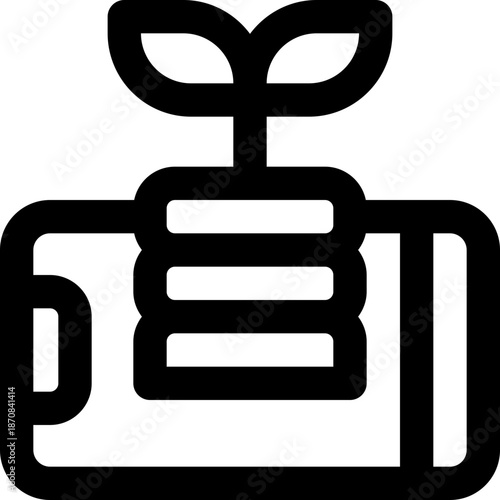 growth line icon. Clean and minimalist vector icon for websites, mobile apps, presentations, and logos. Fully scalable and customizable for any project.