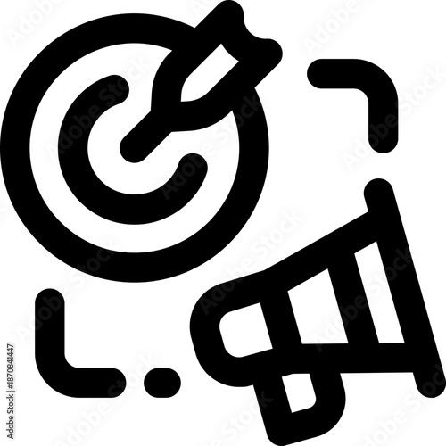 target line icon. Clean and minimalist vector icon for websites, mobile apps, presentations, and logos. Fully scalable and customizable for any project.