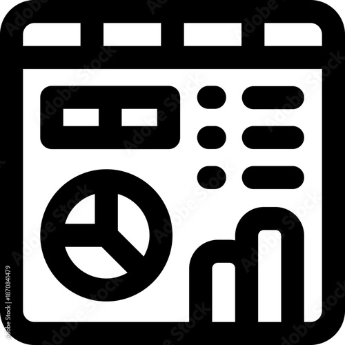 dashboard line icon. Clean and minimalist vector icon for websites, mobile apps, presentations, and logos. Fully scalable and customizable for any project.