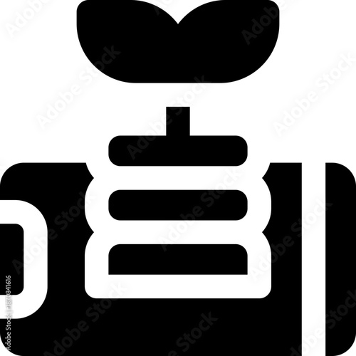 growth glyph icon. Strong and solid vector icon for websites, mobile interfaces, presentations, and visual branding. High quality and easy to edit.