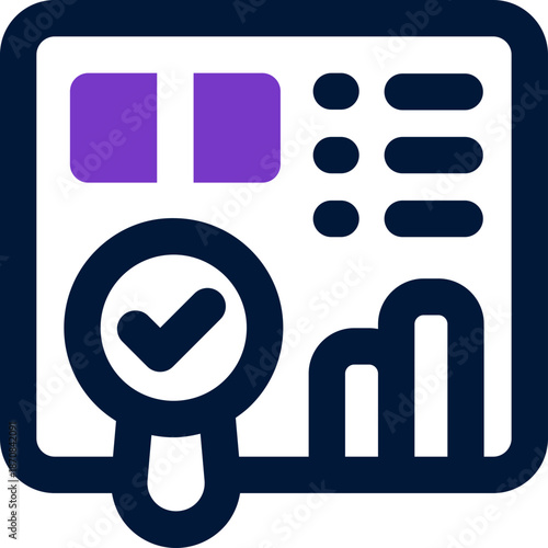 analytics duotone icon. Sleek and modern vector icon for websites, mobile apps, marketing materials, and corporate design. Fully scalable and ready to use.