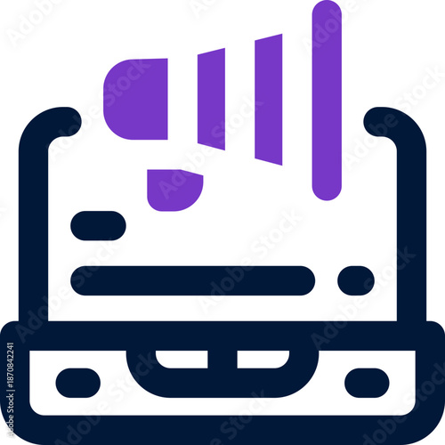 laptop duotone icon. Sleek and modern vector icon for websites, mobile apps, marketing materials, and corporate design. Fully scalable and ready to use.