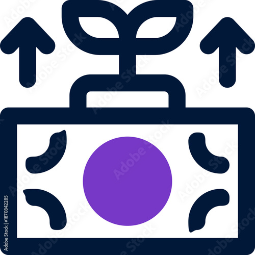 profit duotone icon. Sleek and modern vector icon for websites, mobile apps, marketing materials, and corporate design. Fully scalable and ready to use.