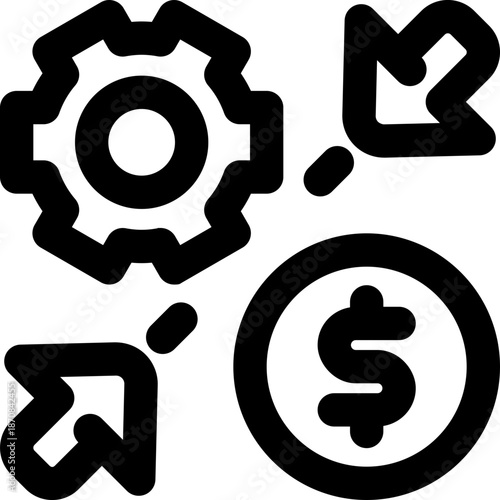 money management line icon. Clean and minimalist vector icon for websites, mobile apps, presentations, and logos. Fully scalable and customizable for any project.