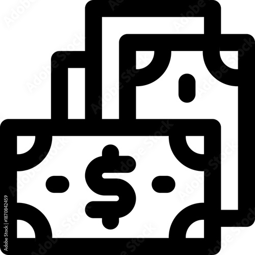 money line icon. Clean and minimalist vector icon for websites, mobile apps, presentations, and logos. Fully scalable and customizable for any project.