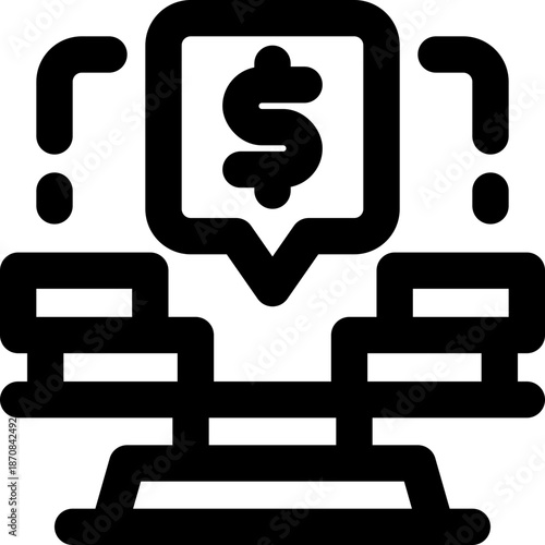 stability line icon. Clean and minimalist vector icon for websites, mobile apps, presentations, and logos. Fully scalable and customizable for any project.