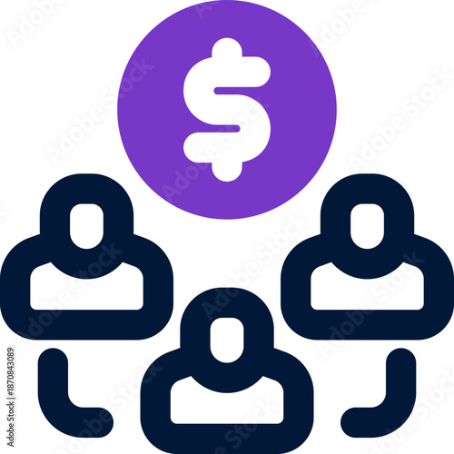 family economy duotone icon. Sleek and modern vector icon for websites, mobile apps, marketing materials, and corporate design. Fully scalable and ready to use.