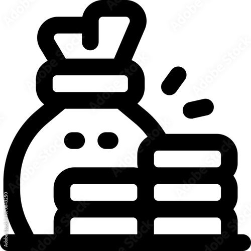 economy line icon. Clean and minimalist vector icon for websites, mobile apps, presentations, and logos. Fully scalable and customizable for any project.