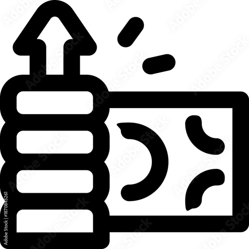 cost line icon. Clean and minimalist vector icon for websites, mobile apps, presentations, and logos. Fully scalable and customizable for any project.