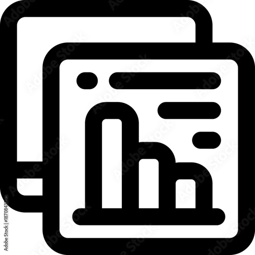 statistic line icon. Clean and minimalist vector icon for websites, mobile apps, presentations, and logos. Fully scalable and customizable for any project.