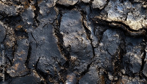 Dark, Unkempt Organic Soil Texture Background Illustrating Messy, Gloomy Nature of Failure and Decay