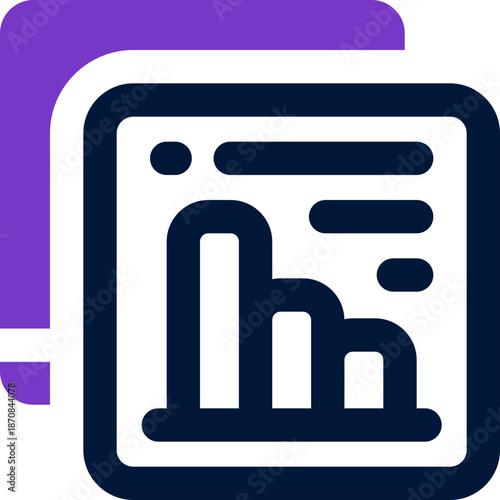 statistic duotone icon. Sleek and modern vector icon for websites, mobile apps, marketing materials, and corporate design. Fully scalable and ready to use.