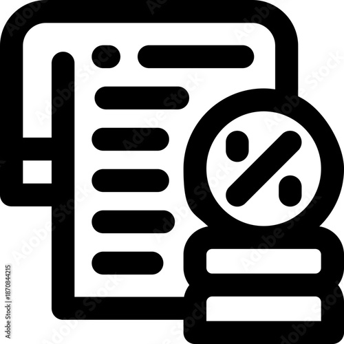 invoice line icon. Clean and minimalist vector icon for websites, mobile apps, presentations, and logos. Fully scalable and customizable for any project.