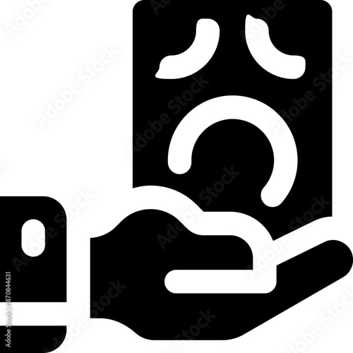 payment glyph icon. Strong and solid vector icon for websites, mobile interfaces, presentations, and visual branding. High quality and easy to edit.