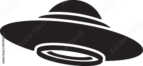 Abstract Futuristic Spaceship Flying Saucer Design Illustration