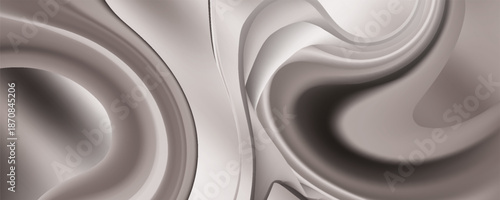 Luxurious silver background with satin drapery. 3d illustration, 3d rendering.