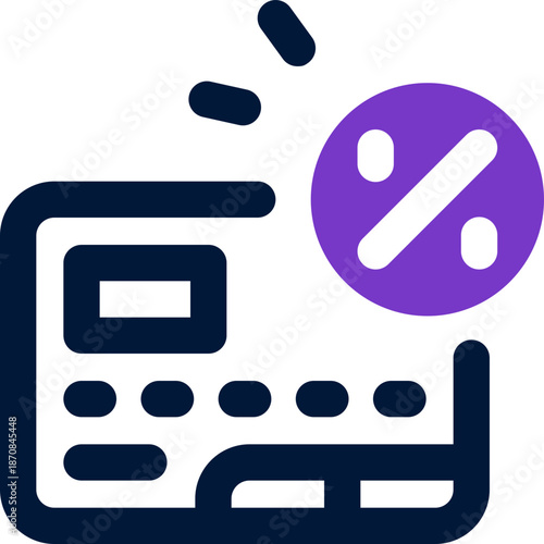 credit duotone icon. Sleek and modern vector icon for websites, mobile apps, marketing materials, and corporate design. Fully scalable and ready to use.