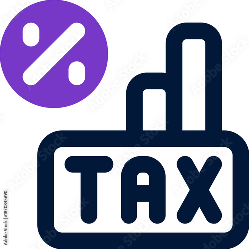 tax duotone icon. Sleek and modern vector icon for websites, mobile apps, marketing materials, and corporate design. Fully scalable and ready to use.