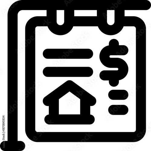 lease line icon. Clean and minimalist vector icon for websites, mobile apps, presentations, and logos. Fully scalable and customizable for any project.