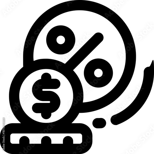 rate line icon. Clean and minimalist vector icon for websites, mobile apps, presentations, and logos. Fully scalable and customizable for any project.