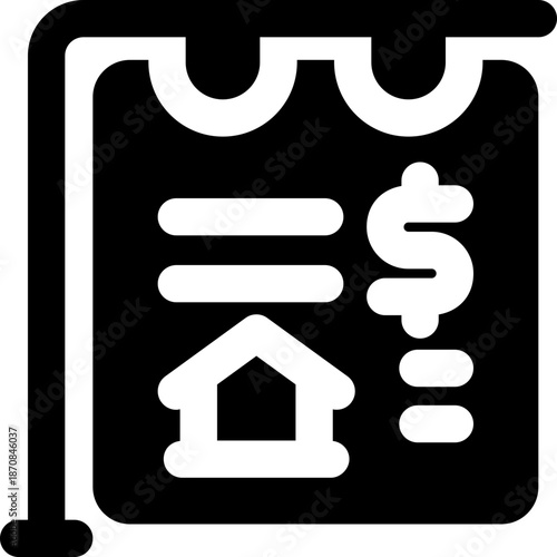 lease glyph icon. Strong and solid vector icon for websites, mobile interfaces, presentations, and visual branding. High quality and easy to edit.