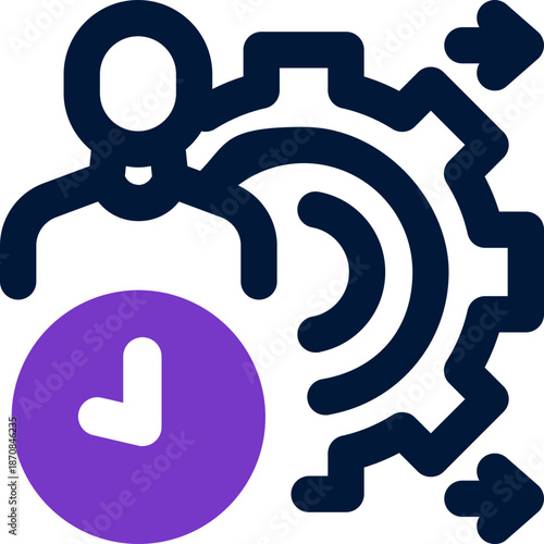 time management duotone icon. Sleek and modern vector icon for websites, mobile apps, marketing materials, and corporate design. Fully scalable and ready to use.